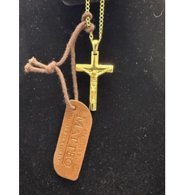 Matteo Sterling Silver Crucifix with 24 inch chain