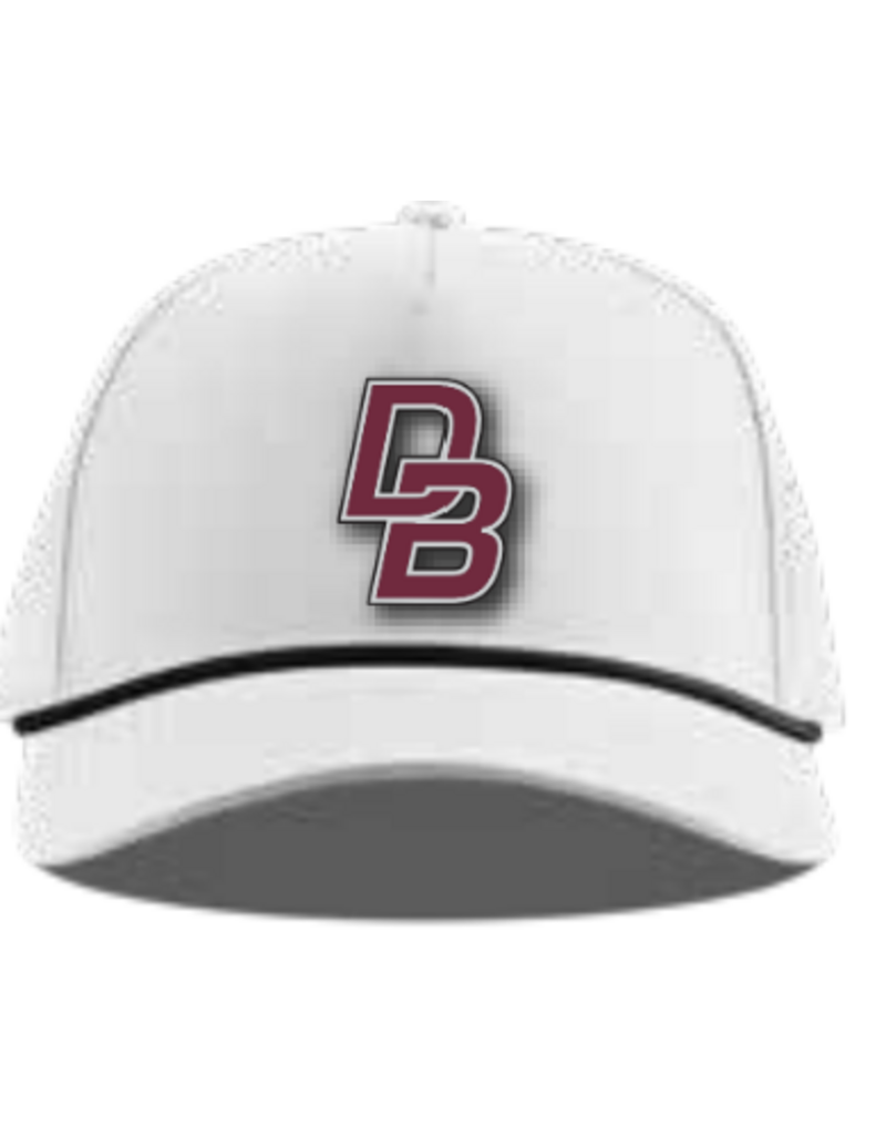 Branded Bills 5 Panel Rope White Hat with Black Rope - 545