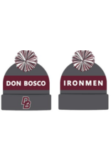 NEI GreyKnitBeanieWithCuff/PompomDonBoscoIronmen