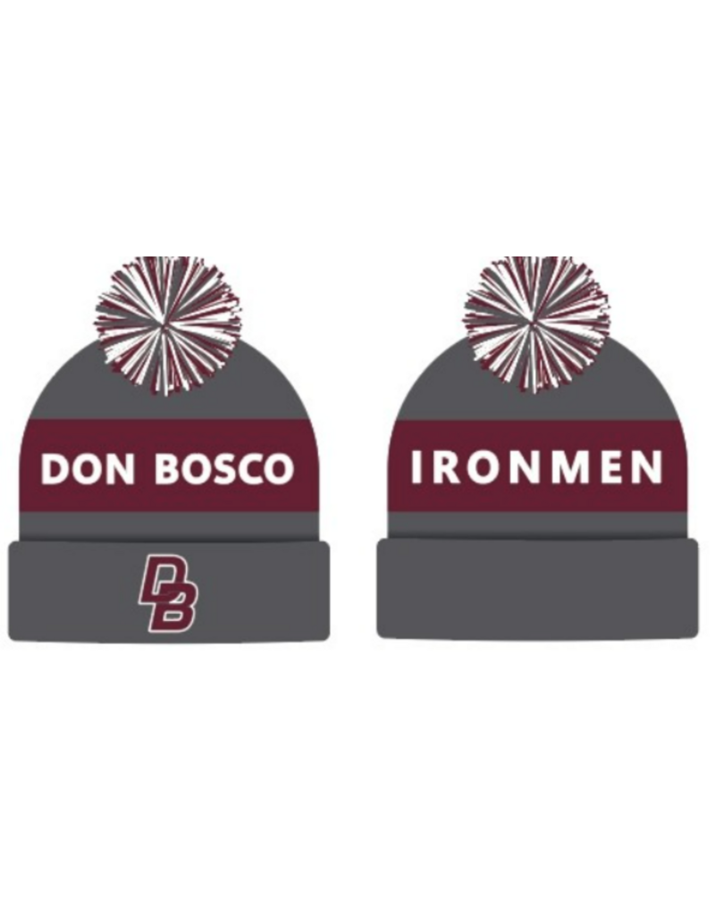 NEI GreyKnitBeanieWithCuff/PompomDonBoscoIronmen