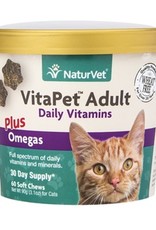 NaturVet Naturvet VitaPet Cat Adult Vitamin Soft Chews 60ct