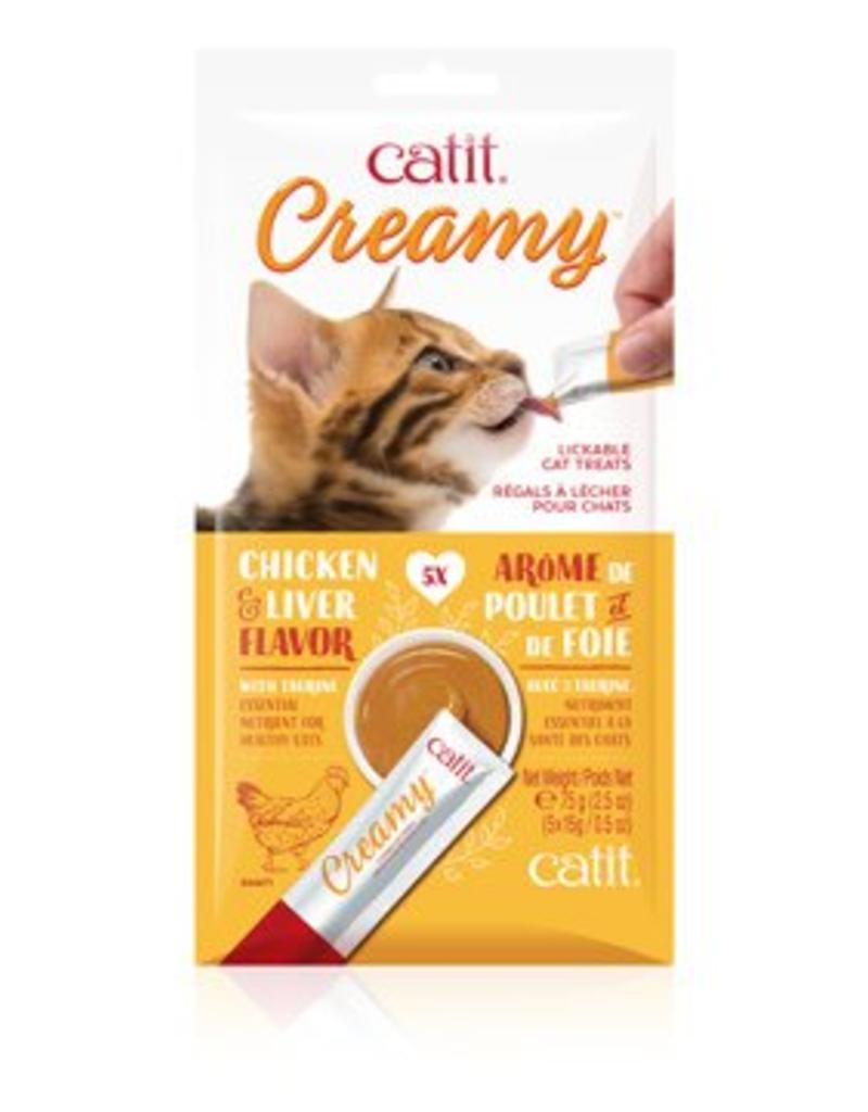 Catit Catit Creamy Lickable Cat Treat - Chicken & Liver Flavour - 5 pack