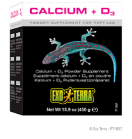 Exo Terra Exo Terra Calcium + D3 Powder Supplement - 3.2 oz / 90 g