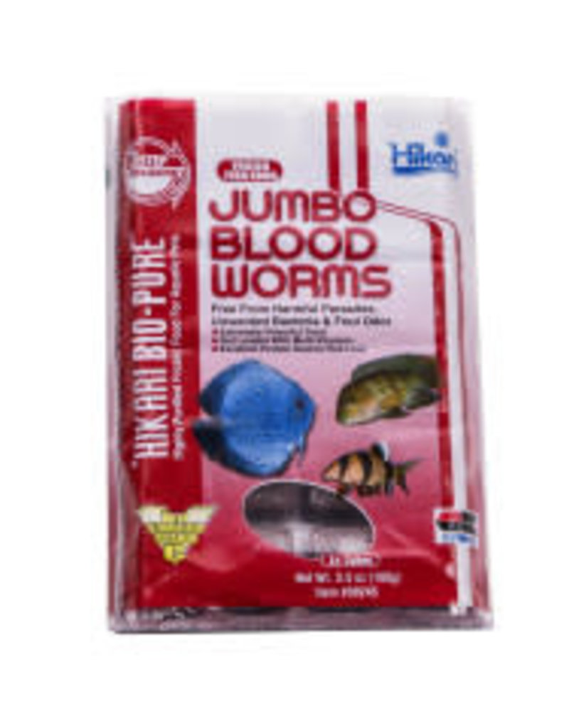 Hikari Hikari Bio-Pure Jumbo Frozen Bloodworms - Cubes - 3.5 oz