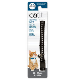 Catit Catit Adjustable Breakaway Nylon Collar - Reflective Black
