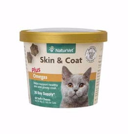 NaturVet Naturvet Cat Skin & Coat Soft Chews 60ct