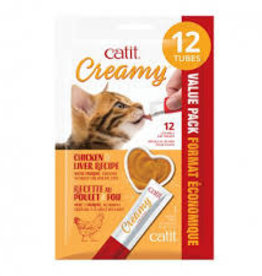 Catit Catit Creamy Lickable Cat Treat - Chicken & Liver Flavour - 12 pack