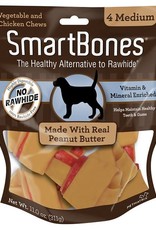 Smart Bones Smart Bones Peanut Butter Medium 4 Pack