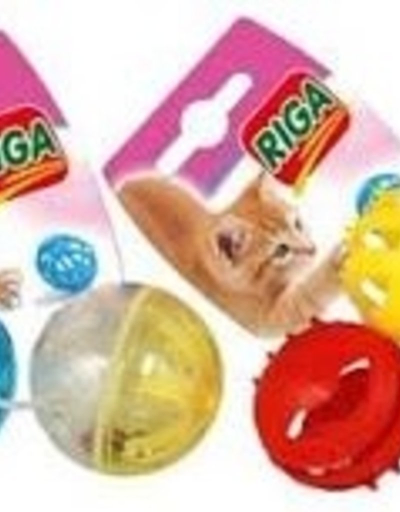riga Riga Cat Toy - Plastic Ball with Bells