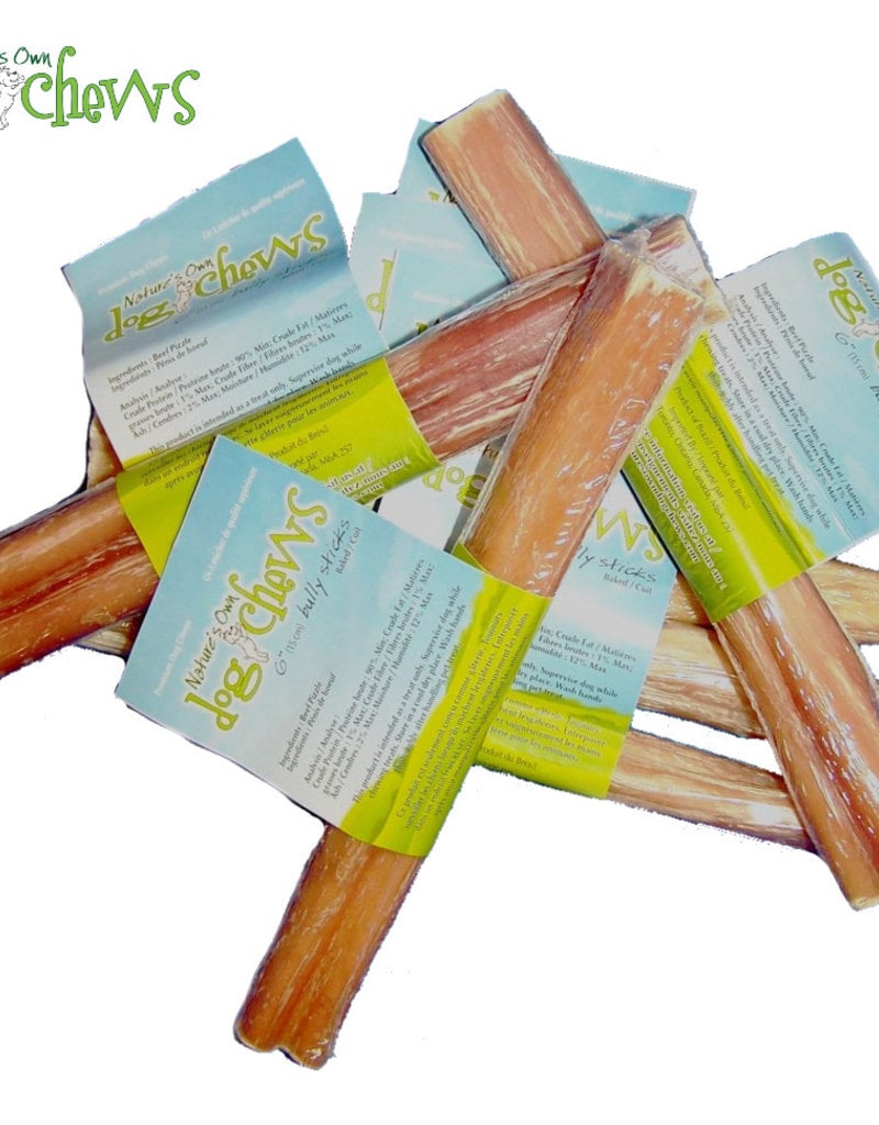 Nature's Own Dog Chews Bulk - Odour Free Bully Stick 6"