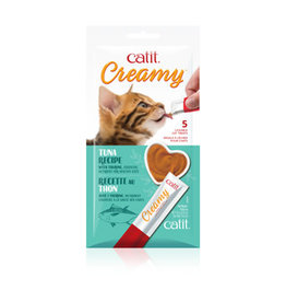 Catit Catit Creamy Lickable Cat Treat - Tuna Flavour - 5 pack
