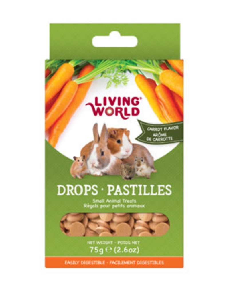 Living World Small Animal Drops Carrot - 75g