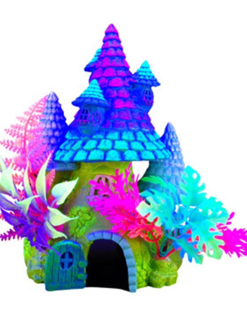 Marina Marina iGlo Ornament - Fantasy House with Plants 8"