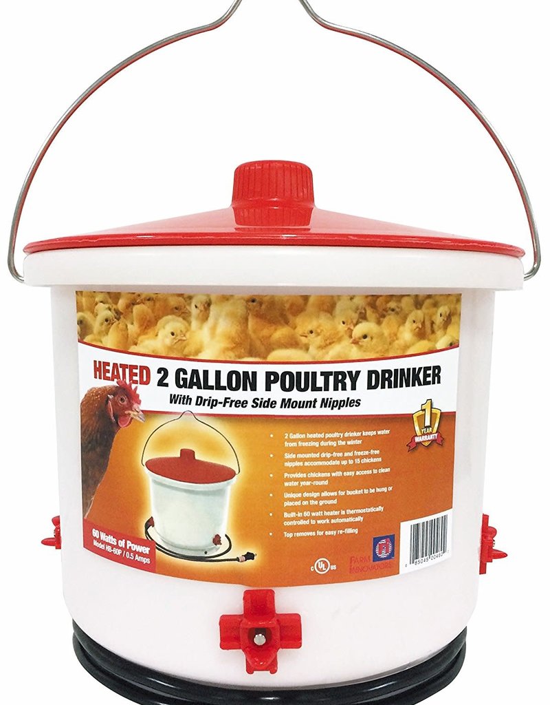 Deicer Heated Poultry Water Deicer 150 Watts - 2 Gallons