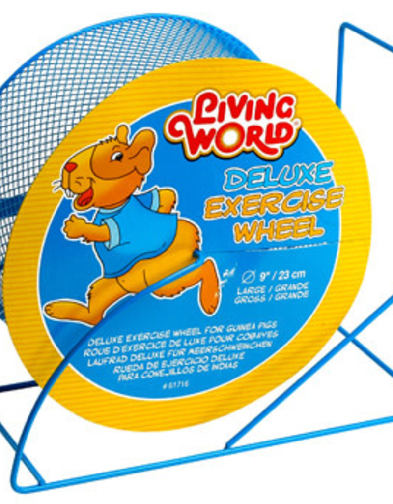 Living World Deluxe Exercise Wheel - Blue - 22.5 cm (9 in)
