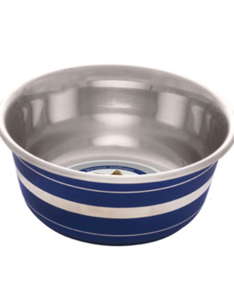 Dogit Dogit Stainless Steel Non-Skid Dog Bowl - Blue Striped - 350 ml (11.8 fl.oz.)