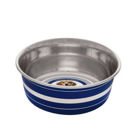 Dogit Dogit Stainless Steel Non-Skid Dog Bowl - Blue Striped - 560 ml (19 fl.oz.)