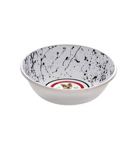 Dogit Dogit Stainless Steel Non-Skid Dog Bowl - Black & White Splash - 350 ml (11.8 fl.oz.)