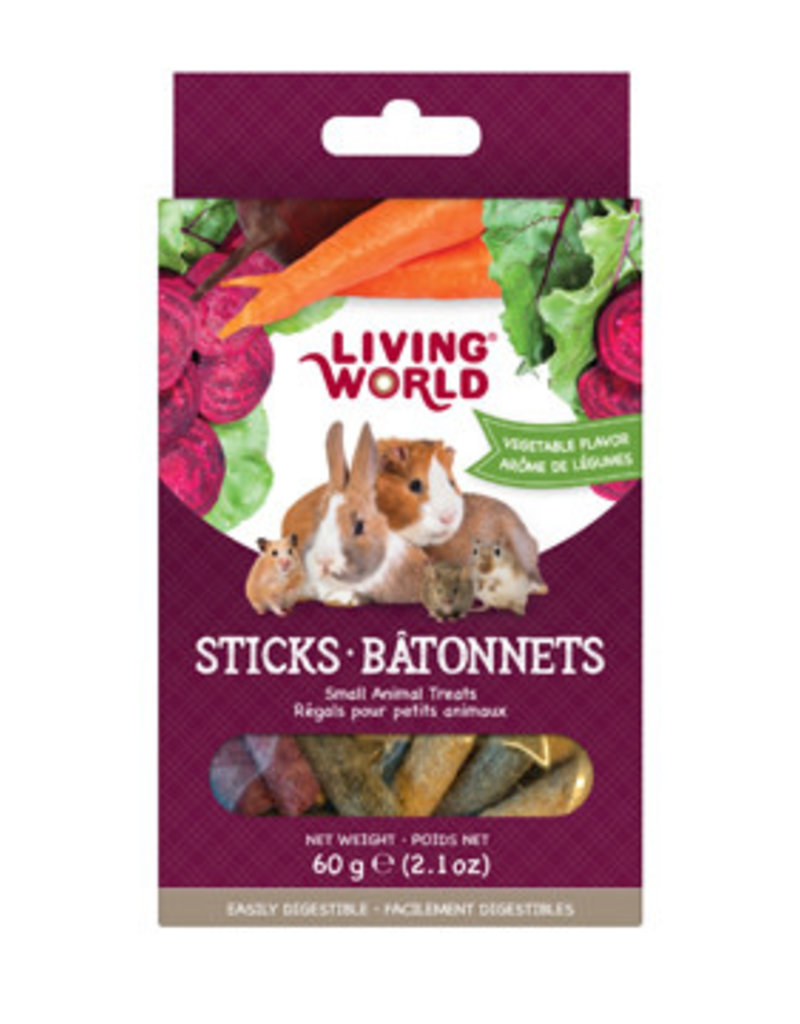 Living World Small Animal Sticks Vegetable Flavour - 60g