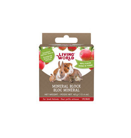 Living World Small Animal Mineral Blocks - Apple Flavour - 40 g