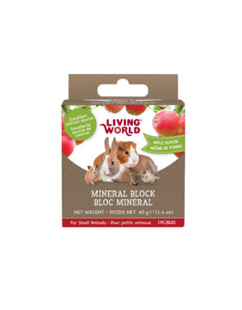 Living World Small Animal Mineral Blocks - Apple Flavour - 40 g