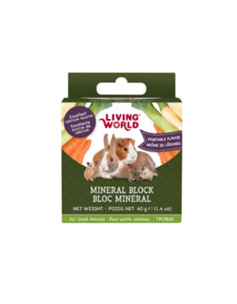 Living World Small Animal Mineral Blocks - Vegetable Flavour - 40 g