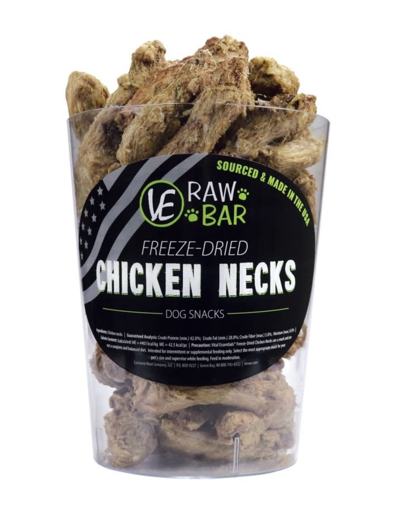 Vital Essentials VE Raw Bar Freeze Dried Chicken Necks - 1pc.