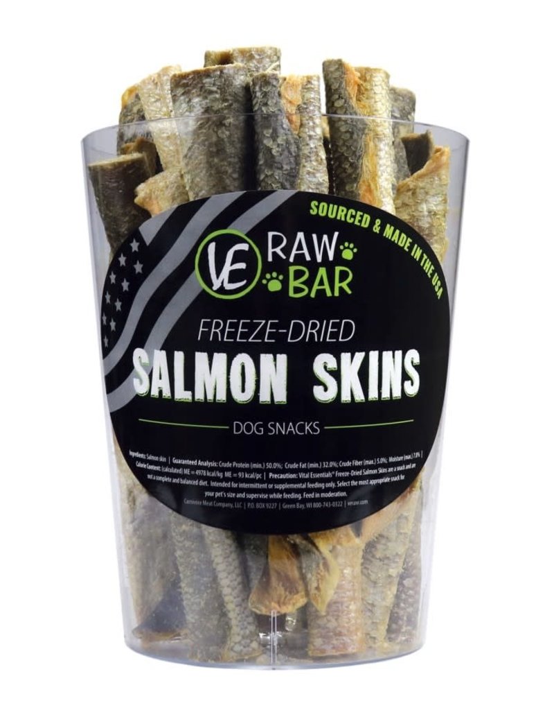 Vital Essentials VE Raw Bar Freeze Dried Salmon Skins - 1pc.