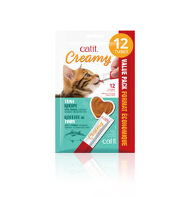 Catit Catit Creamy Lickable Cat Treat - Tuna Flavour - 12 pack