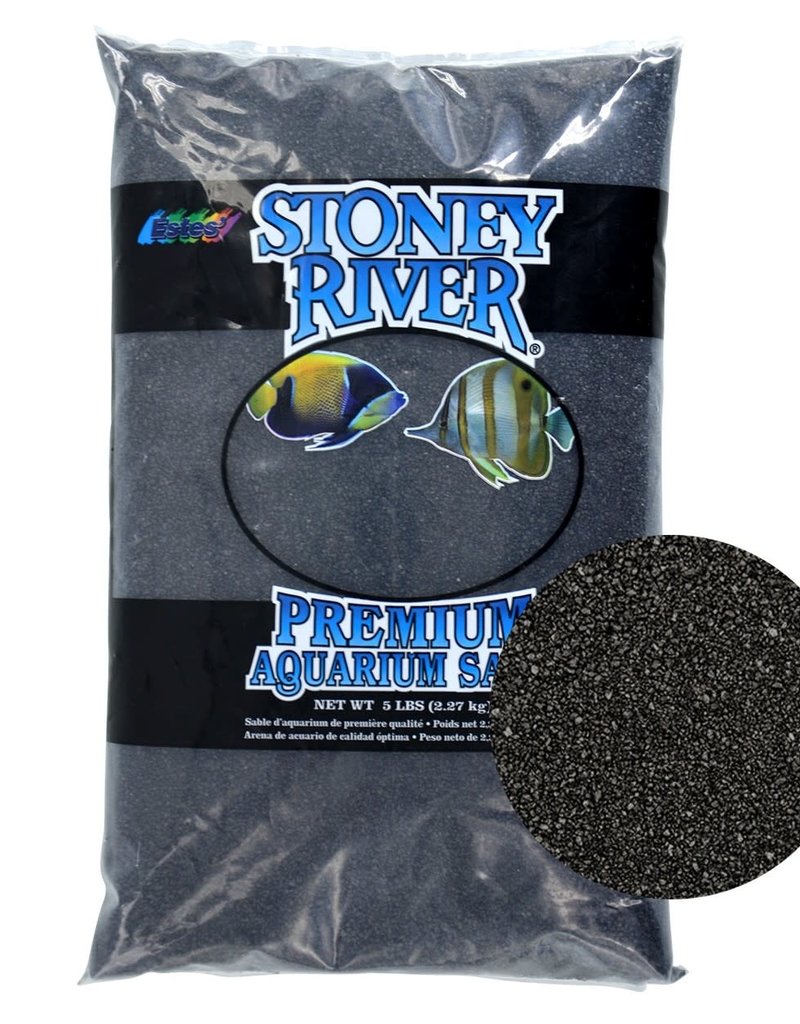 estes Stoney River Premium Aquarium Sand - Black - 25 lb