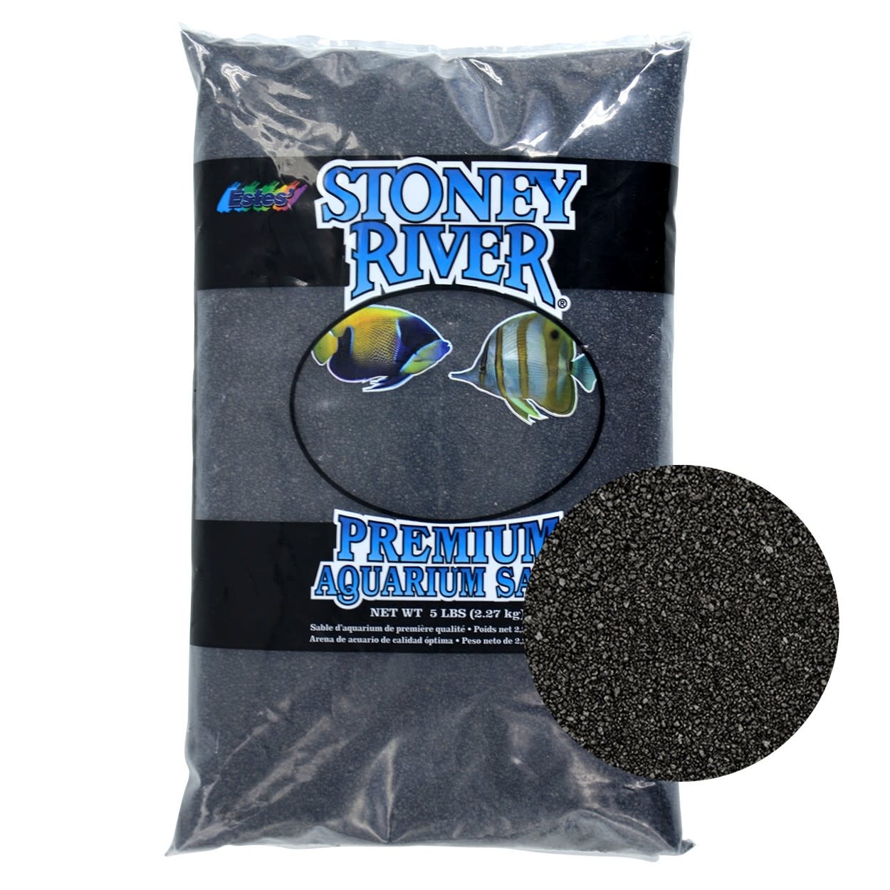 estes Stoney River Premium Aquarium Sand Black 5 lb Pet Central