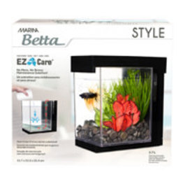 Marina Marina Betta Style Aquarium - Black - 3.7 L (1 US gal)