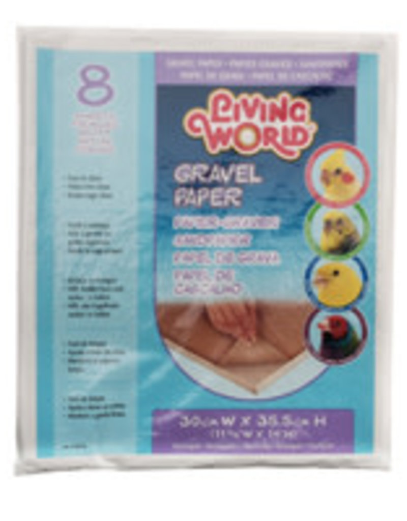 Living World Gravel Paper - Small - 8 pack - 30 cm x 35.5 cm (12 x 14 in)