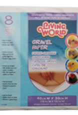 Living World Gravel Paper - Large - 8 pack - 40 cm x 39 cm (15.75 x 15.5 in)