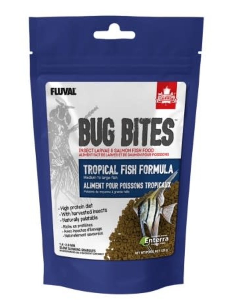 Nutrafin Fluval Bug Bites Tropical Fish Formula Medium-Large - 125g