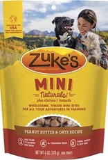 Zuke's Zukes Mini Naturals Peanut Butter & Oats Recipe 6oz