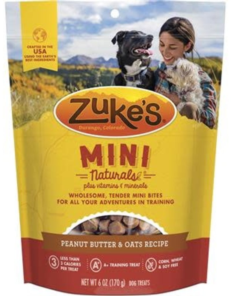 Zuke's Zukes Mini Naturals Peanut Butter & Oats Recipe 6oz