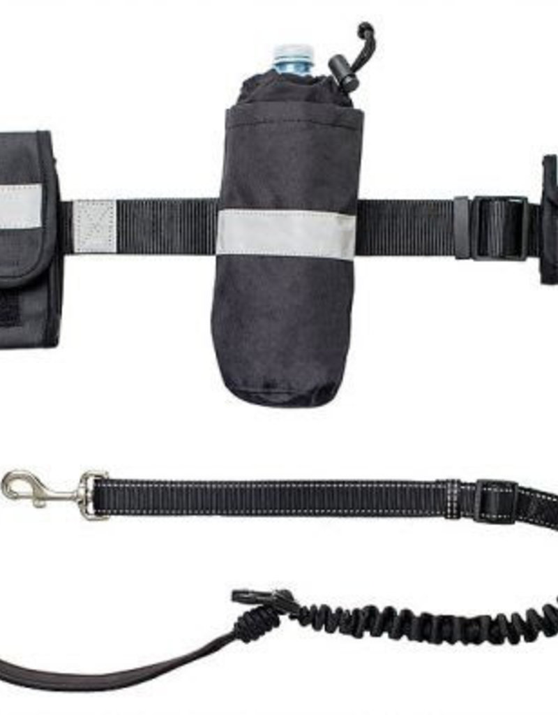 GF Pet GF Pet Waist Belt and Bungee Dog Leash with Removable Pouches