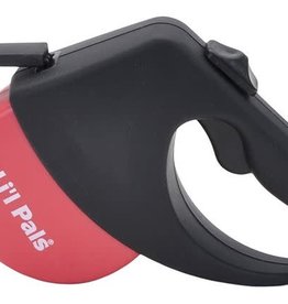 Lil Pals Lil Pals Retractable Leash with Aligator Snap Pink - XSmall