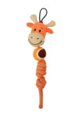 Zeus Mojo Naturals Tennis Rope Tug - Elephant & Giraffe - Assorted - 23 cm (9 in)