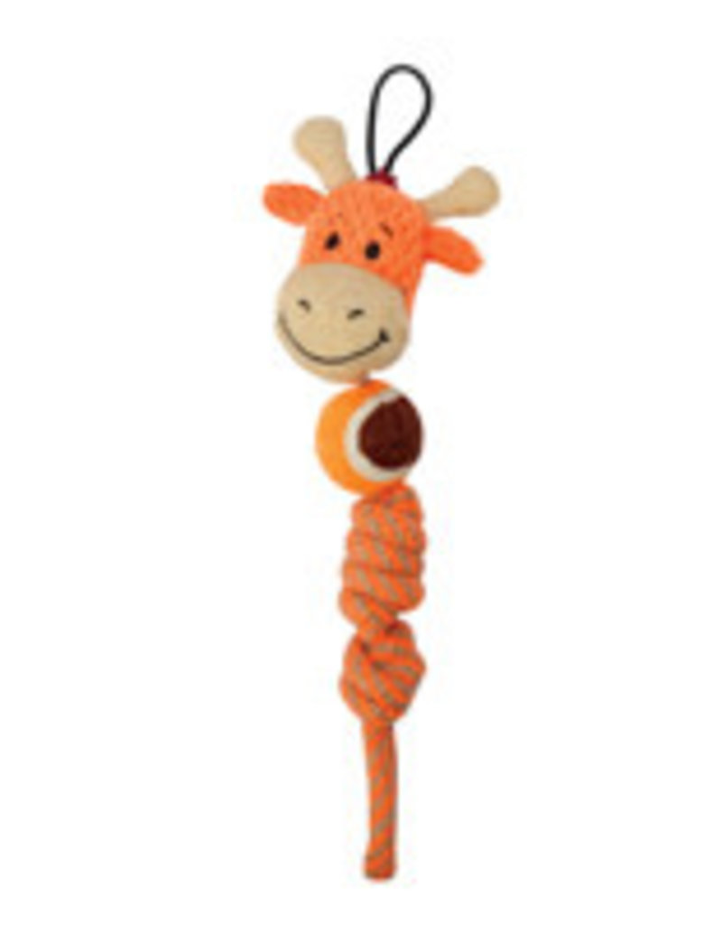 Zeus Mojo Naturals Tennis Rope Tug - Elephant & Giraffe - Assorted - 23 cm (9 in)