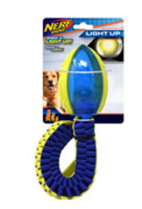 Nerf Dog Nerf LED Nitro Blitz Football with Tail - Blue & Green - 48 cm (19 in)