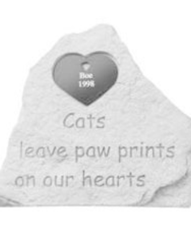 Retail Advantage Memorial Heart - Cats Leave Paw Prints - Large