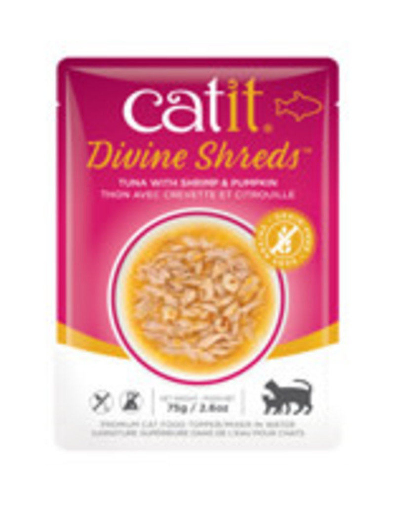 Catit Catit Divine Shreds - Tuna with Shrimp & Pumpkin - 75g Pouch