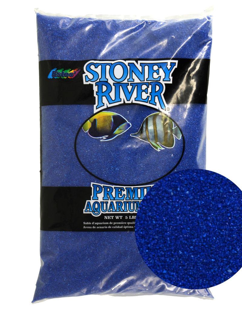 estes Stoney River Premium Aquarium Sand - Blue - 5 lb
