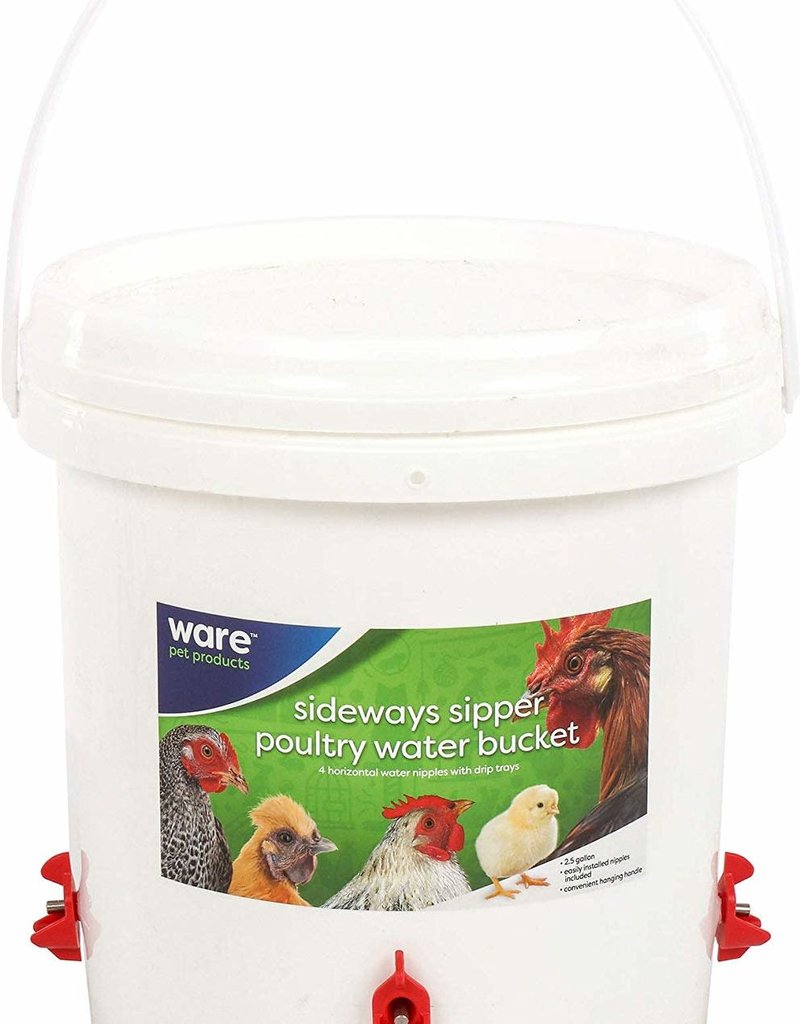 Ware Sideways Sipper - Poultry Water Bucket