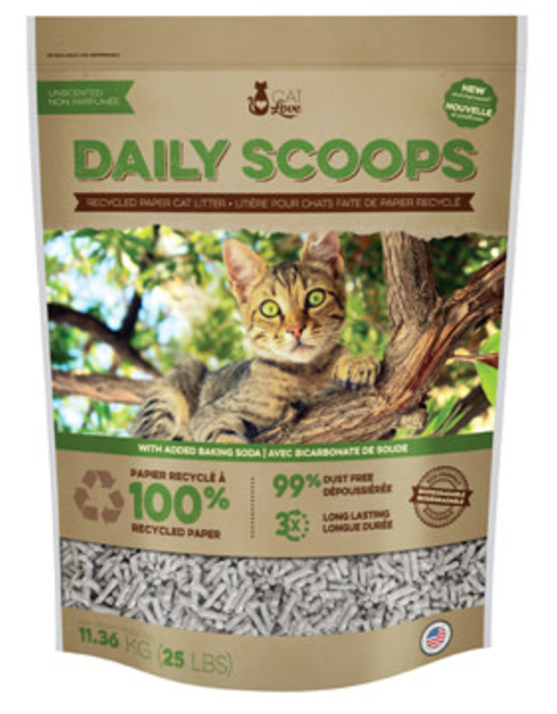 Cat Love Daily Scoops - Recycled Paper Litter - 25 lb