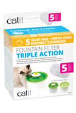 Catit Catit 2.0 Triple Action Fountain Replacement Filter - 5 pk
