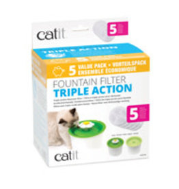 Catit Catit Triple Action Fountain Filter - 5 pack