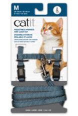 Catit Catit Adjustable Nylon Harness & Leash Set - Light Blue - Medium
